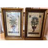 Image 1 : Botanical Wall Art Pieces in Gold-Tone Frames