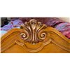 Image 3 : Four-Poster Wooden Bed Frame With Ornate Carvings
