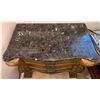 Image 2 : Wooden Chest of Drawers With Ornate Carvings and Marble Top