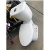 Image 2 : White Two-Piece Porcelain Toilet with Dual-Flush Mechanism