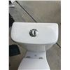 Image 3 : White Two-Piece Porcelain Toilet with Dual-Flush Mechanism