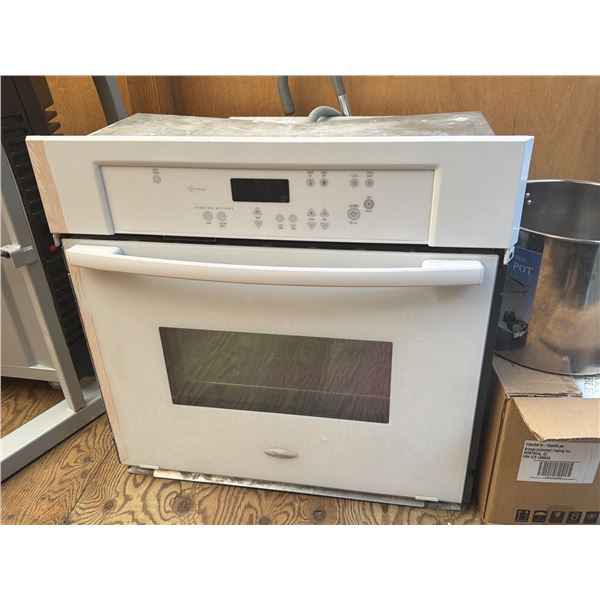 White GE Wall Oven with Digital Control Panel