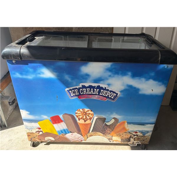 Ice Cream Depot Display Freezer, 42 x 36 x 23 Inches, Tested and Working