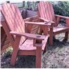 Image 3 : Two Wooden Adirondack Chairs with Matching Raised Garden Bed