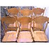 Image 4 : Six Carved Oak Dining Chairs with Two Armchairs