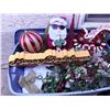 Image 1 : Festive Christmas Decorations Including Santa Figure and Ornaments