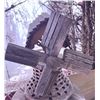 Image 1 : Wooden Decor Windmill with Rotating Blades and Tiered Base