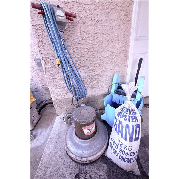 General Floor Buffer with Bucket, Wringer, and Sandbag