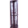 Image 2 : Curved Glass Display Cabinet with Mahogany Finish and Interior Lighting