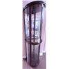Image 3 : Curved Glass Display Cabinet with Mahogany Finish and Interior Lighting