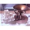 Image 1 : Resin Architectural Fort Diorama and Carved Elephant Motif Decorative Brass Vase
