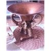 Image 3 : Resin Architectural Fort Diorama and Carved Elephant Motif Decorative Brass Vase