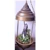 Image 3 : Hanging Rain Lamp with Water Mill and Figurines, Brass Finish
