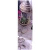 Image 5 : Hanging Rain Lamp with Water Mill and Figurines, Brass Finish
