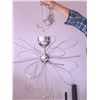 Image 1 : Modern Chrome Floral Pendant Light Fixture