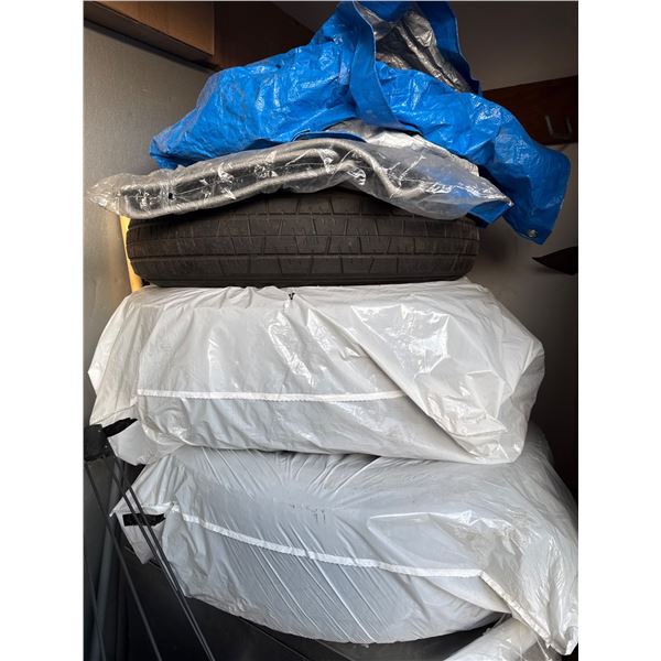 Four Tires with Alloy Wheels and Covers