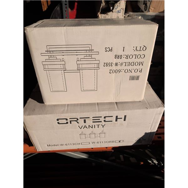 Ortech Vanity Lights, Model W-6113CH, Chrome Finish (Qty: 1 Box)