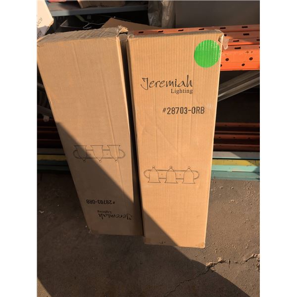 Jeremiah Lighting #28703-ORB Three-Light Fixtures in Original Packaging (2 Boxes)