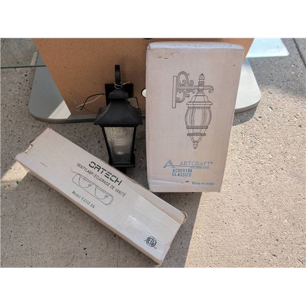 Artcraft Outdoor Wall Lantern and Crotech Vanity Light Fixture