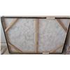 Image 3 : Media Artwork on Canvas with Textured Abstract Square Pattern