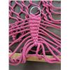 Image 2 : Pink Rope Hammock with Wooden Spreader Bars