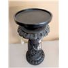 Image 3 : Three Ornate Metal Candle Holders with Crystal Accents
