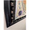 Image 2 : Framed Embroidered Depiction of the Taj Mahal on Black Fabric