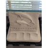 Image 2 : Dolphin Motif Plaster Base Glass Top Side Tables