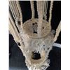 Image 9 : Macrame Pieces Including Planters and Hanging Lamp