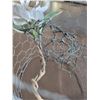 Image 6 : Live Edge Wooden Clock with Glass and Wire Decorative Accents