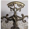 Image 3 : Brass Ornate Balance Scale with Cut Glass Bowls and Globe Accent
