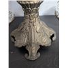 Image 4 : Brass Ornate Balance Scale with Cut Glass Bowls and Globe Accent