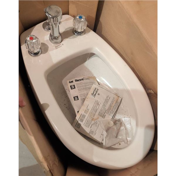 American Standard Ceramic Bidet with Chrome-Plated Fixtures