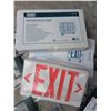 Image 3 : Commercial Exit and Emergency Signage Including LED Exit Signs and Running Man Symbols