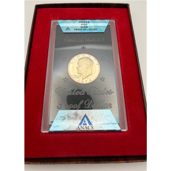 1974-S Eisenhower Dollar Brown Box