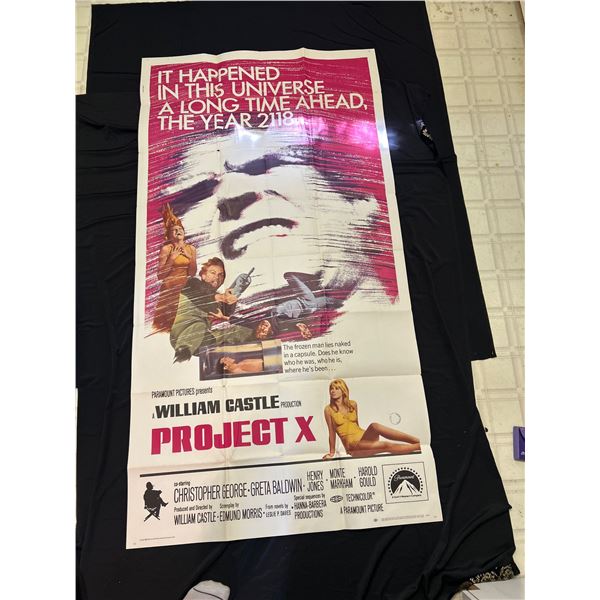 Original 1968 3-Sheet Project X Movie Poster