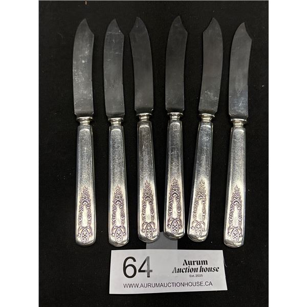 Circa 1911! Set of 6 1847 Rogers Warranted Silverplate 'Colony' Fruit Knives