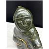 Image 2 : A Signed Canada Inuit Soap Stone  Man with Certification Sticker