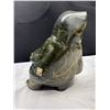 Image 3 : A Signed Canada Inuit Soap Stone  Man with Certification Sticker