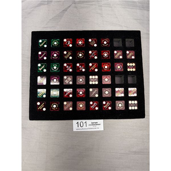 Lot of 32 Las Vegas Casino Dice in Holder