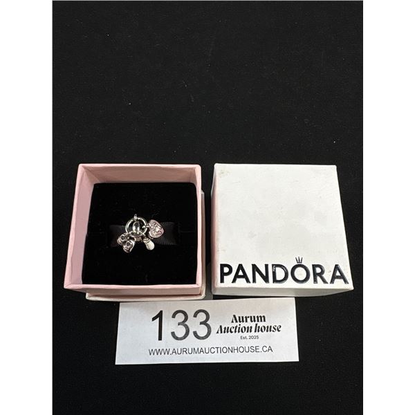 New in Box Pandora Baby Feet Bottle Shoe Charm Mother Pendant - Sterling Silver - Marked & Tested