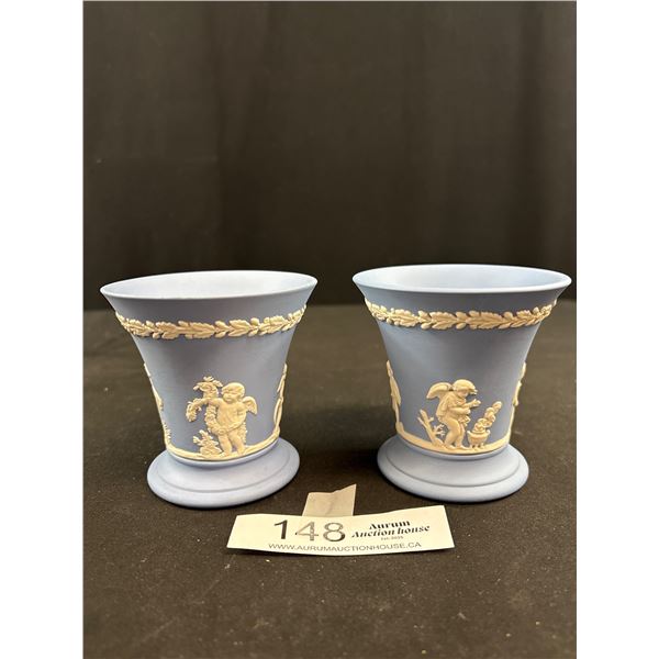 2 Small Wedgewood Potteries Made in England Vases