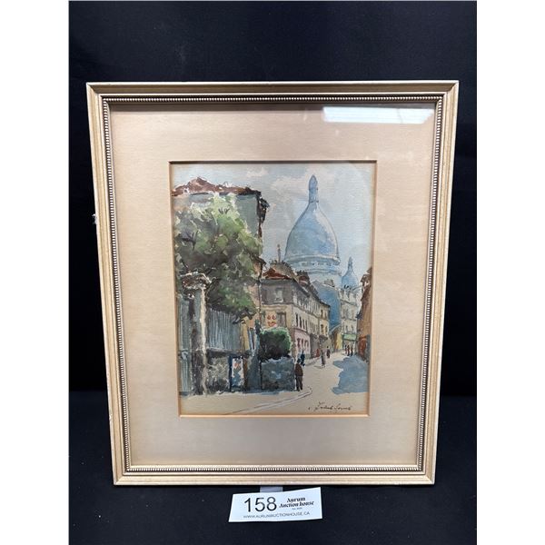 Very Nicely Framed Signed Print 11" x 13" Framed by Eatons Company