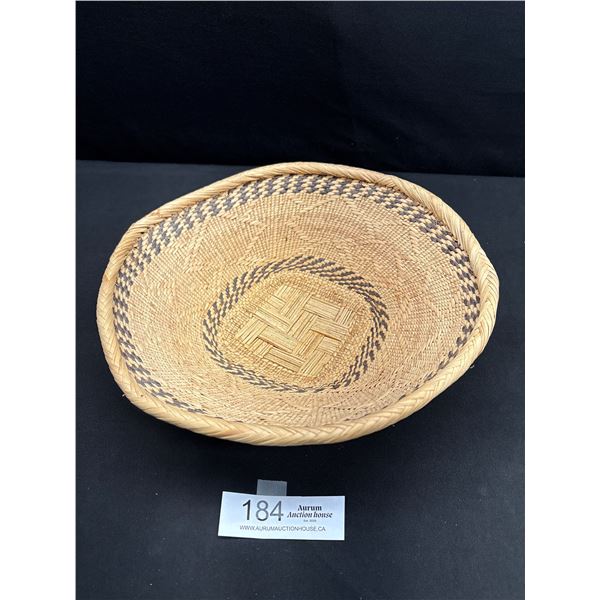 Very Nice Tight Woven Basket Bowl 10" Diameter