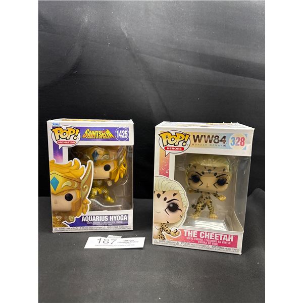 2 Funko Pops in Box Aquarius Hyoga and The Cheetah