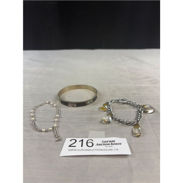 Lot of 3 Decorative Ladies Bracelets
