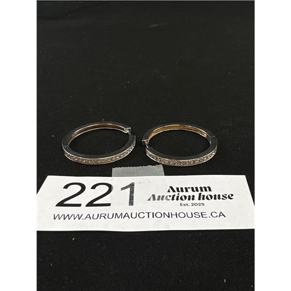 Very Nice Pair of Sterling Silver Hoop Earrings