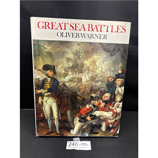 Large Great Sea Battles Pic & Illustrating Hardcover Book