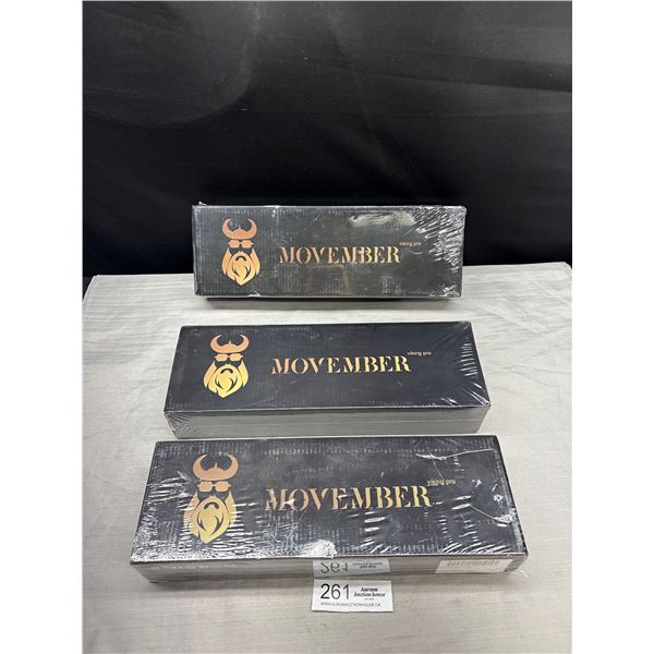 Lot of 3 Unopened Movember Electric Beard Straightener Kits