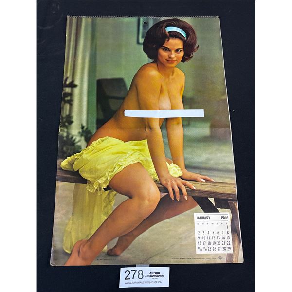 Complete 1966 Calendar Girl Calendar 11" x 17"
